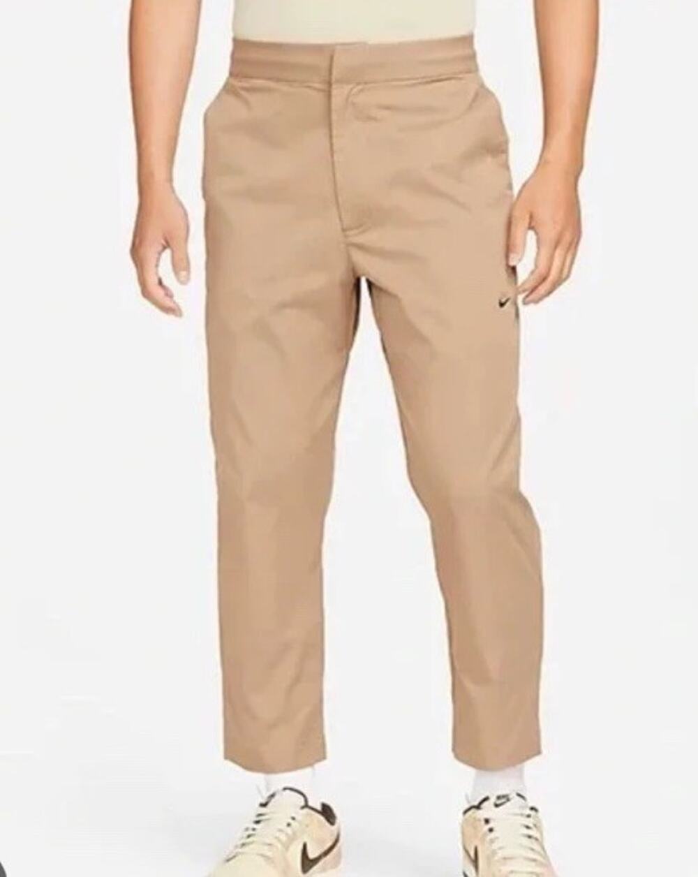 NWT Nike Sportswear Men's Unlined Cropped Taper Pants Khaki DD7032-208 Size 30